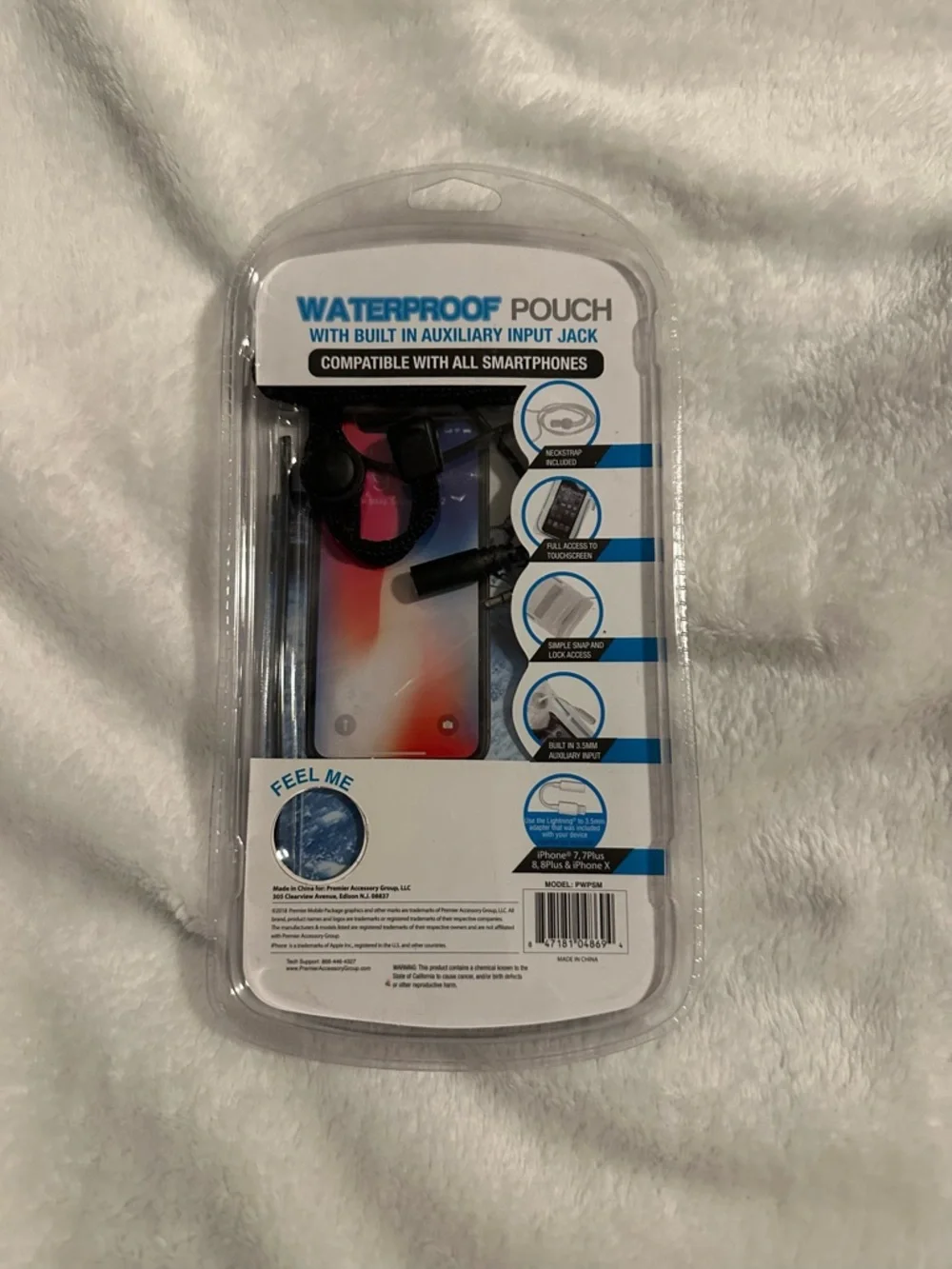 Waterproof Phone Pouch – Clear/Black